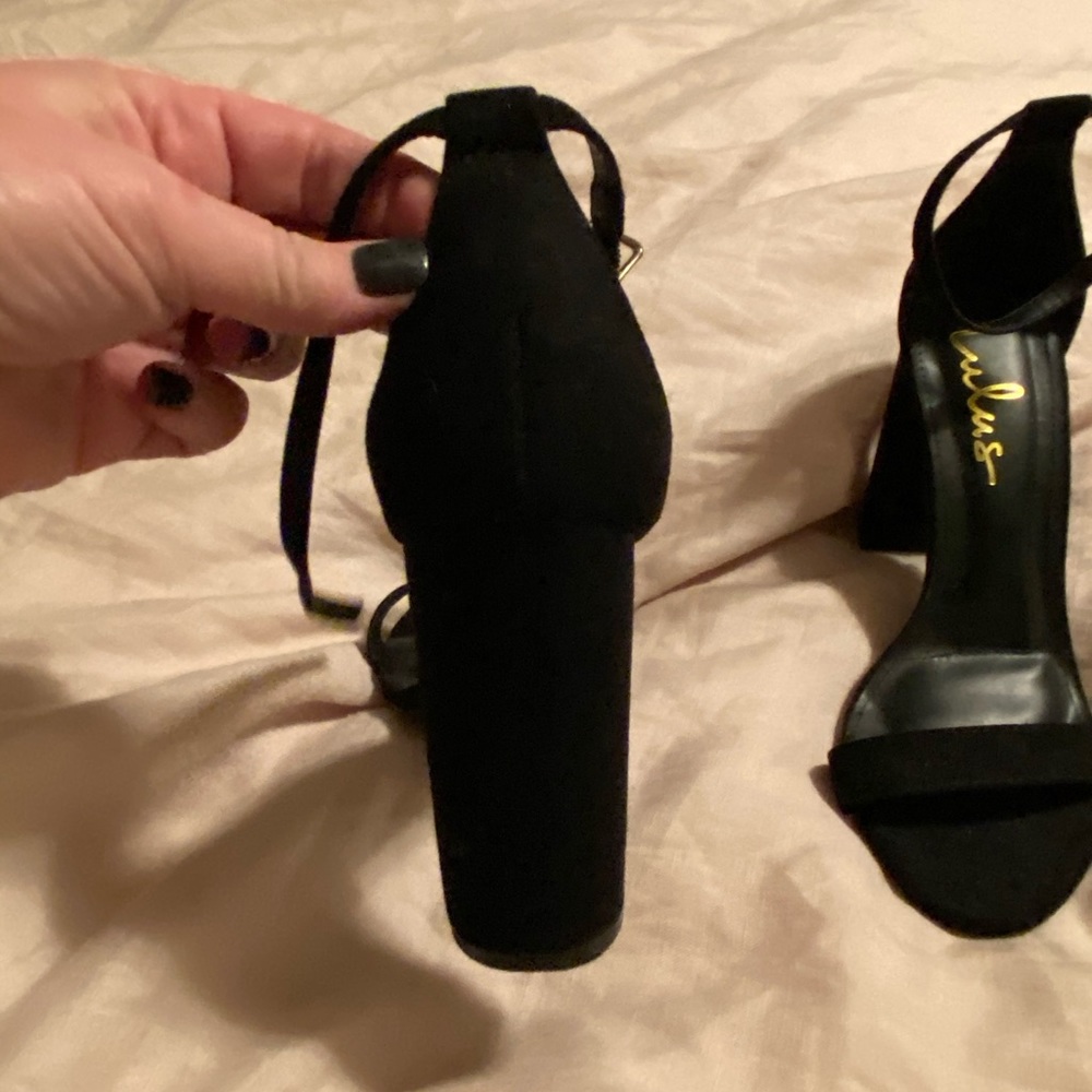 Lulus black Sandals - Picture 4 of 7